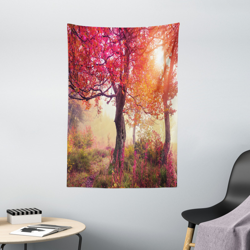 Flowers in Park Fall Tapestry