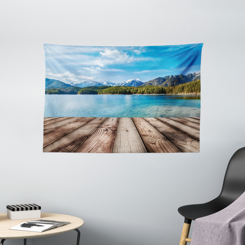 Lake Forest Mountain Wide Tapestry