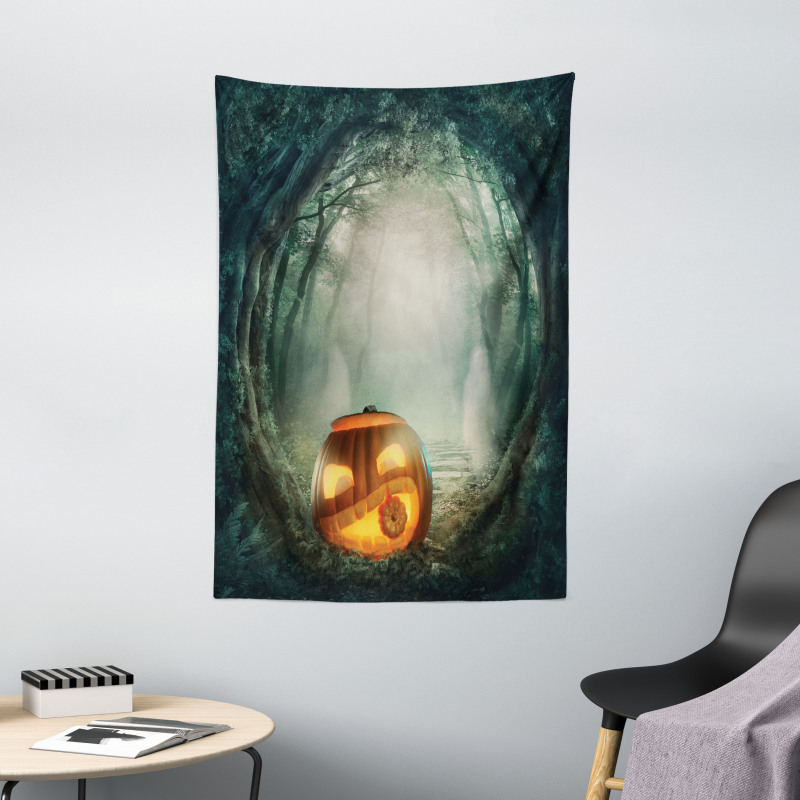Pumpkin Enchanted Forest Tapestry