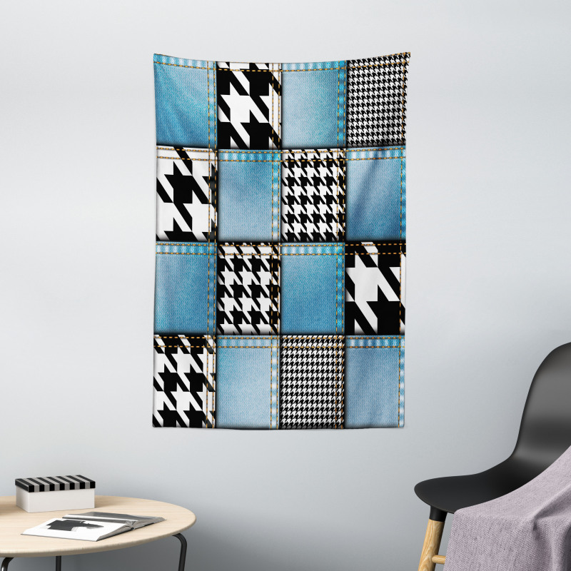 Denim Patchwork Tapestry