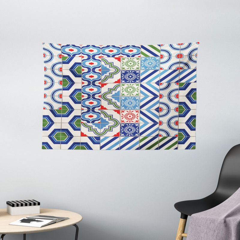 Moroccan Motifs Wide Tapestry