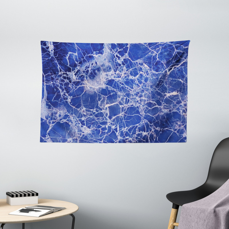 Cracked Marble Pattern Wide Tapestry