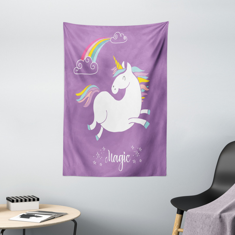 Purple Kids Rainbow Tapestry