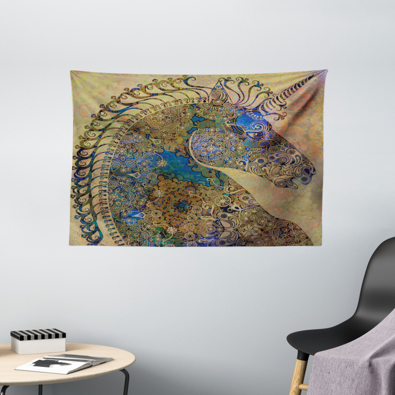 Mandala Pastel Wide Tapestry