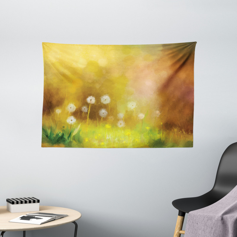 Oil Painting Effect Art Wide Tapestry
