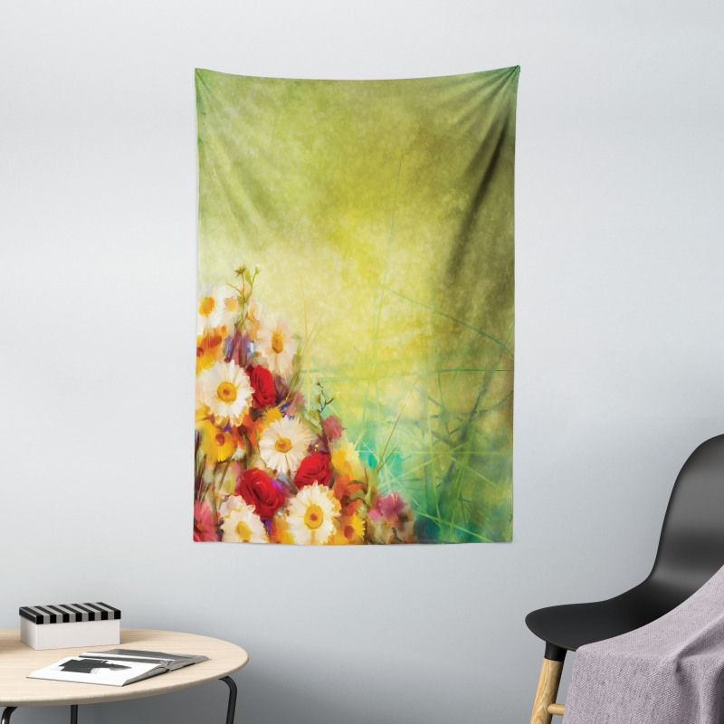 Romantic Flower Bouquet Tapestry