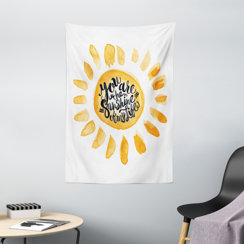 Watercolor Effect Sun Tapestry