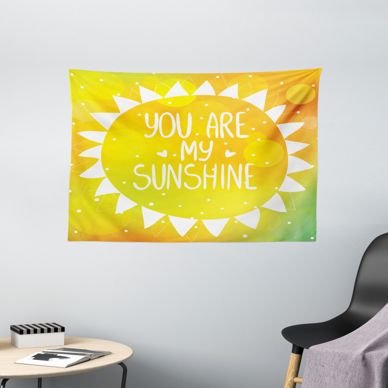 Sun Love Art Wide Tapestry