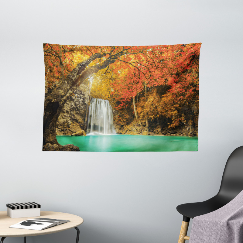 Autumn Nature Forest Wide Tapestry