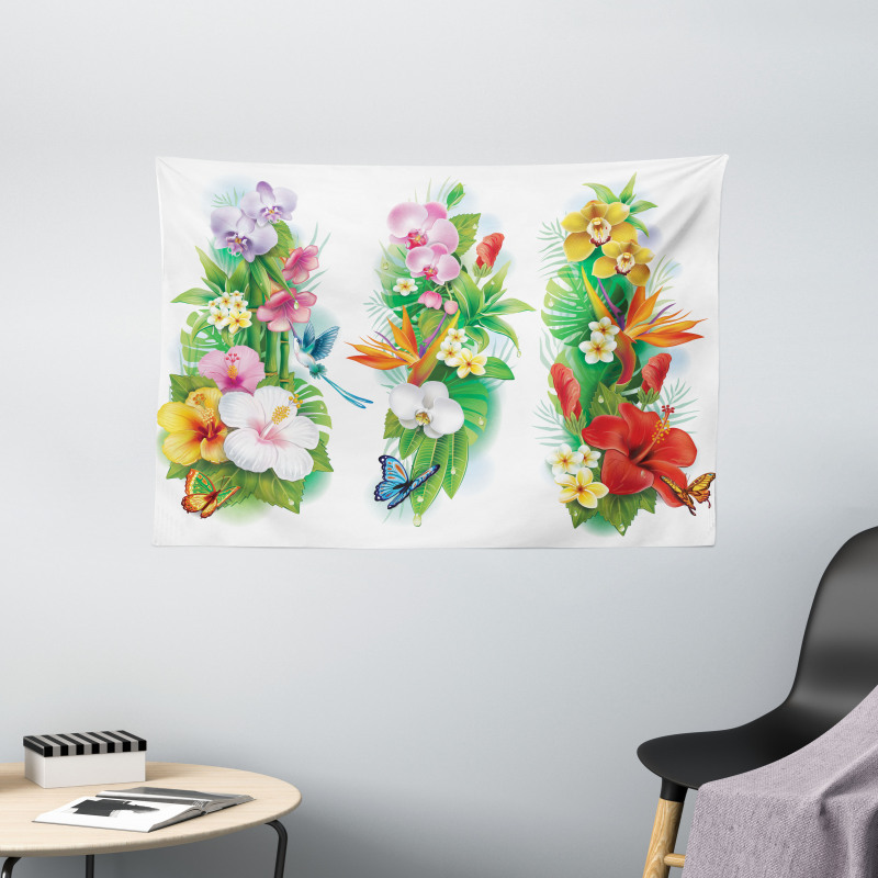 Tropic Christmas Wide Tapestry