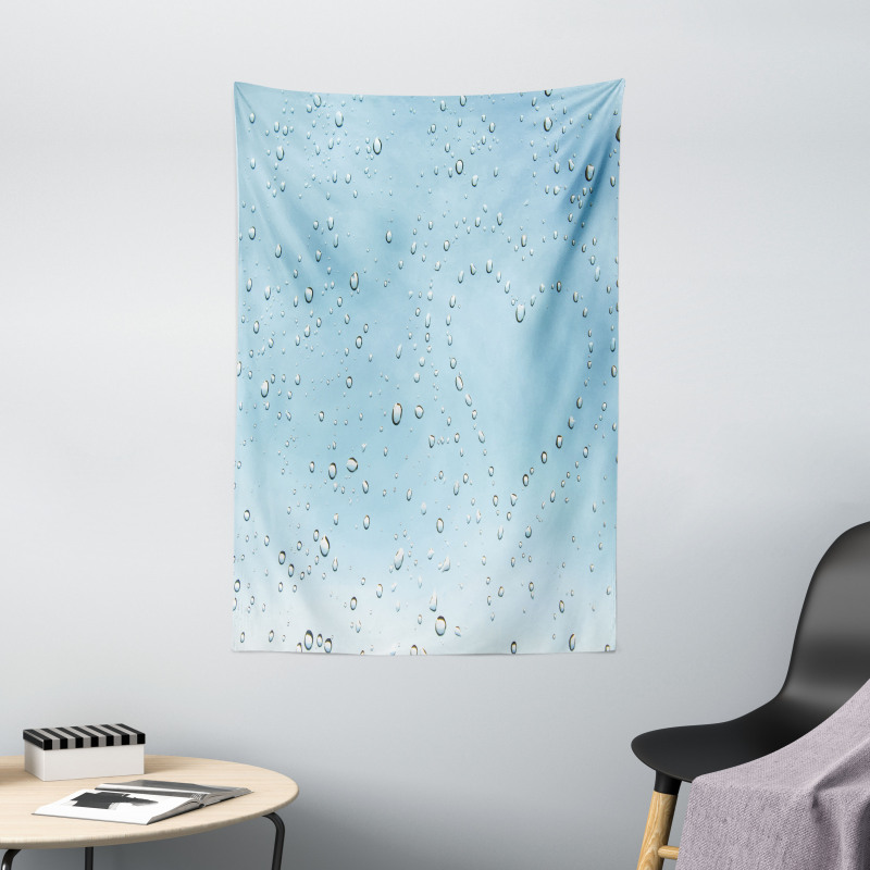 Heart from Droplets Rain Tapestry