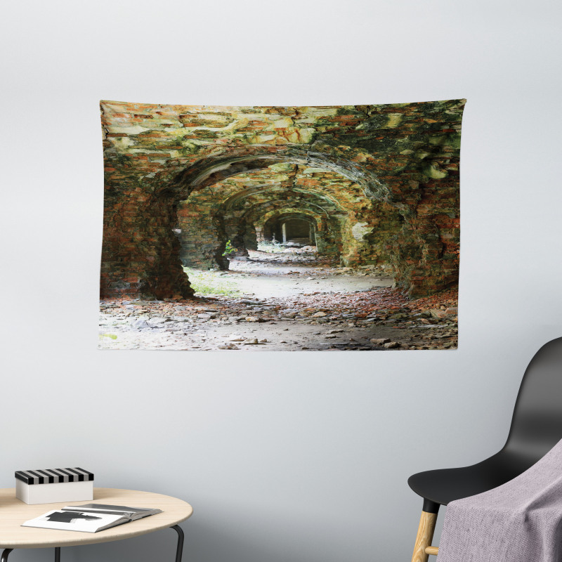 Medieval Tunnel Wide Tapestry