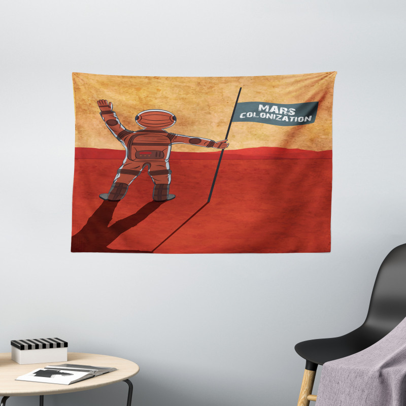 Mars Colonization Space Wide Tapestry
