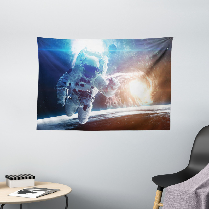 Galaxy Cosmonaut Space Wide Tapestry