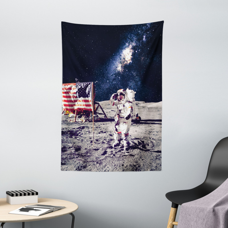 Moon Astronaut Space Tapestry