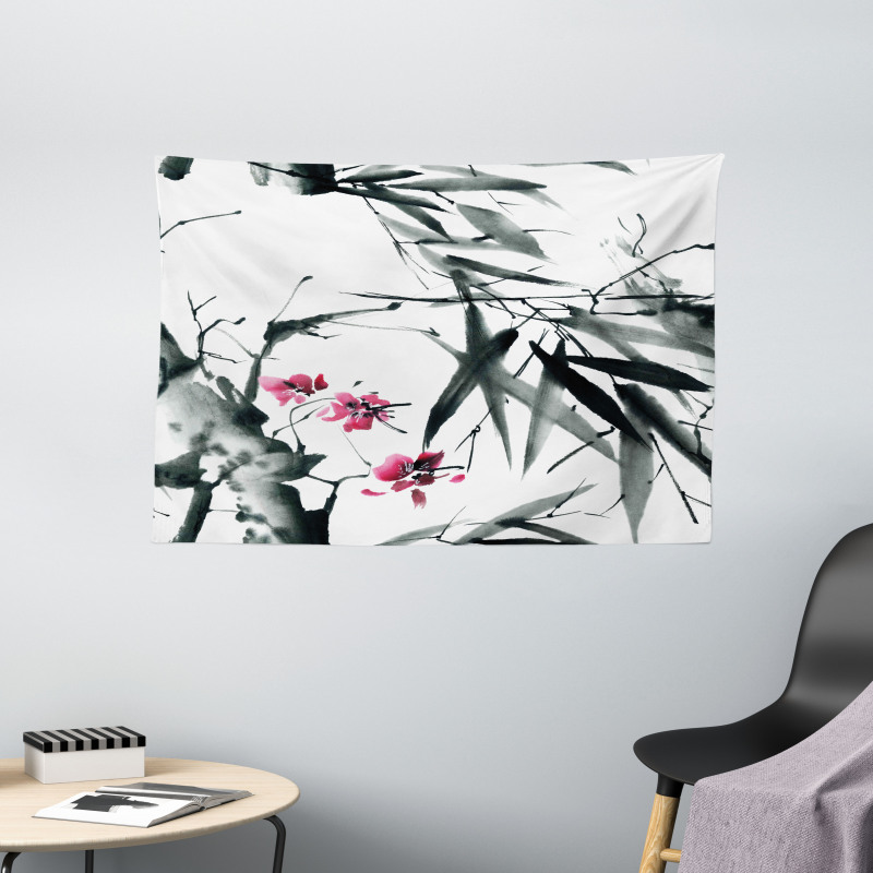 Natural Spring Buds Wide Tapestry