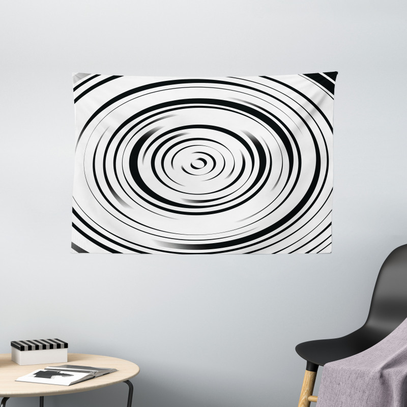 Hypnotic Lines Wide Tapestry