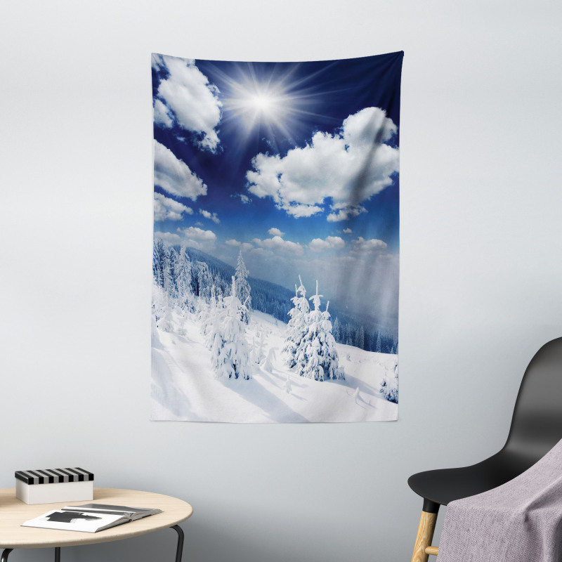 Snow Covered Trees Tapestry