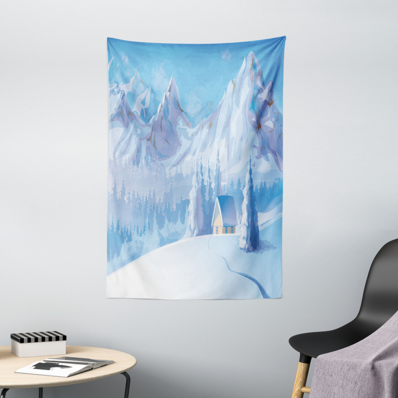 Little House Mountains Tapestry