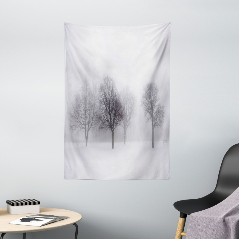 Misty Winter Scenery Tapestry