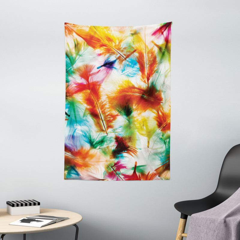 Puffy Dreamy Feathers Tapestry