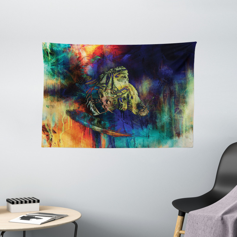 Grunge Tribal Wide Tapestry