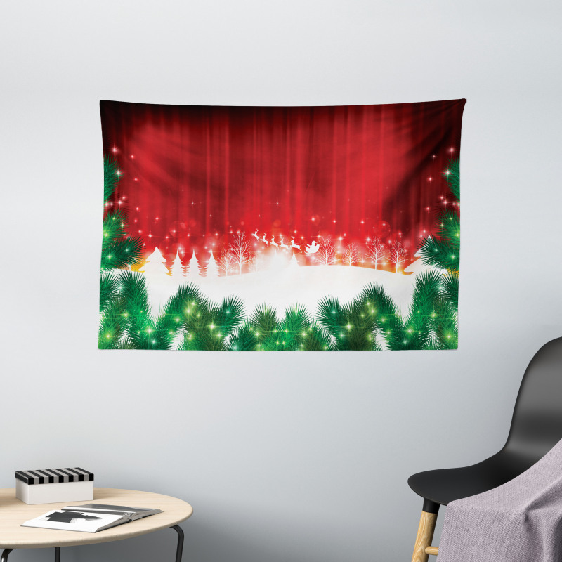 Xmas Theme Wide Tapestry