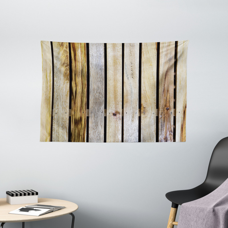 Country Timber Fence Wide Tapestry