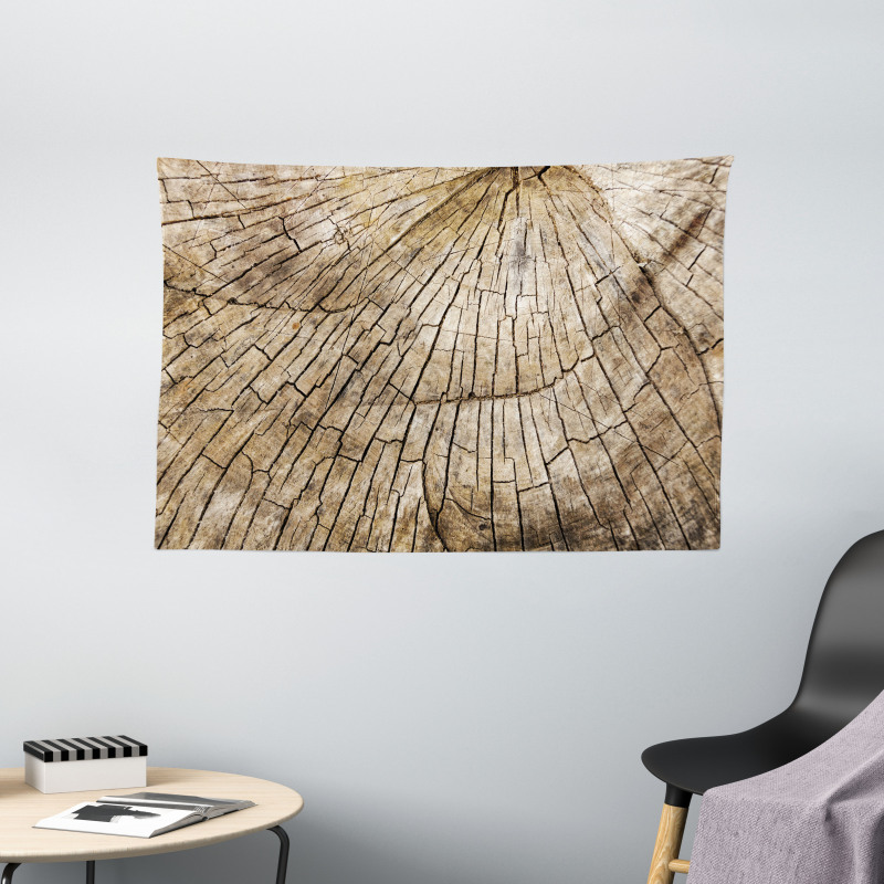Wooden Nature Forest Wide Tapestry