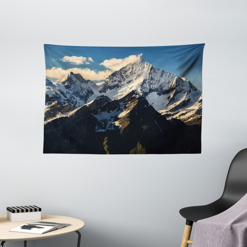 View of Alps Mountain Wide Tapestry