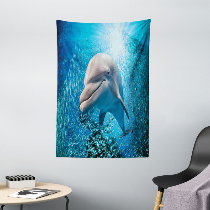 Dolphin in Ocean Marine Tapestry