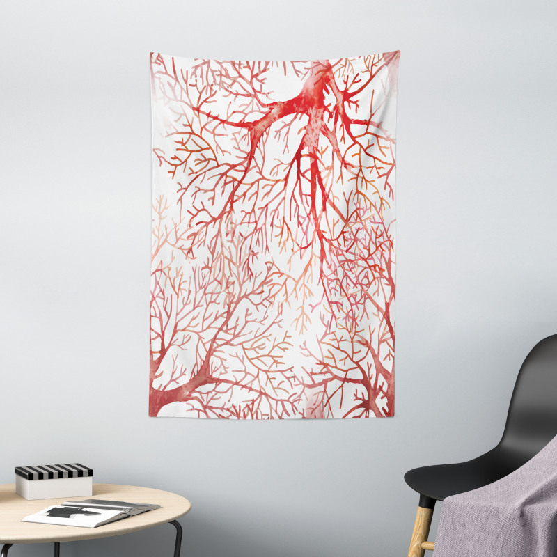 Watercolor Branchs Fall Tapestry