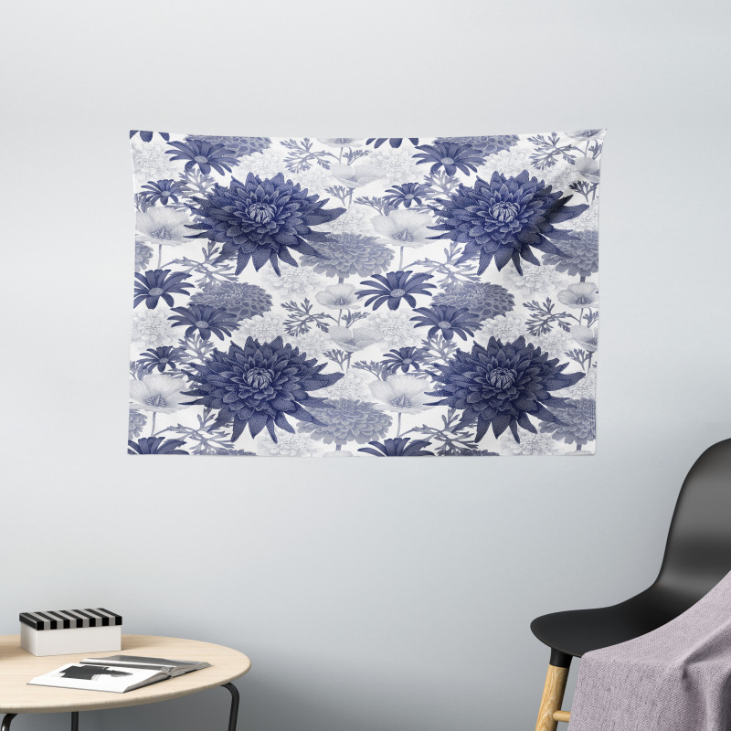Dotted Digital Paint Wide Tapestry