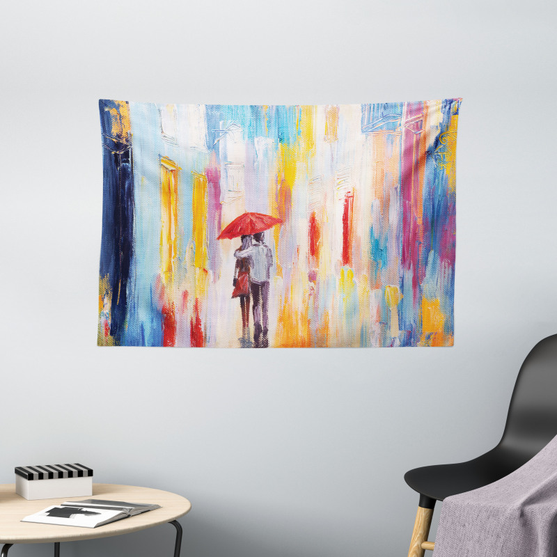 Painting Effect Romance Wide Tapestry