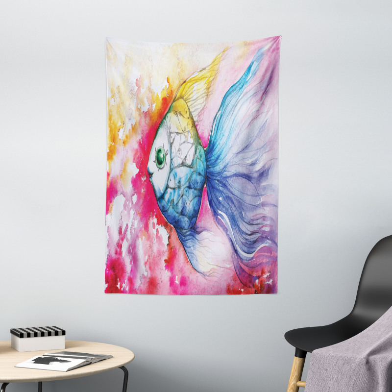 Watercolor Abstract Art Tapestry