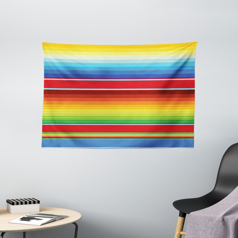 Mexican Pattern Wide Tapestry