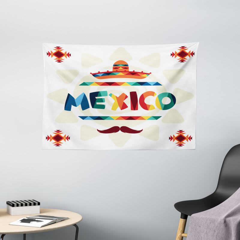 Sombrero Aztec Wide Tapestry