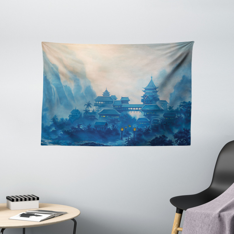 Chinese Night Wide Tapestry