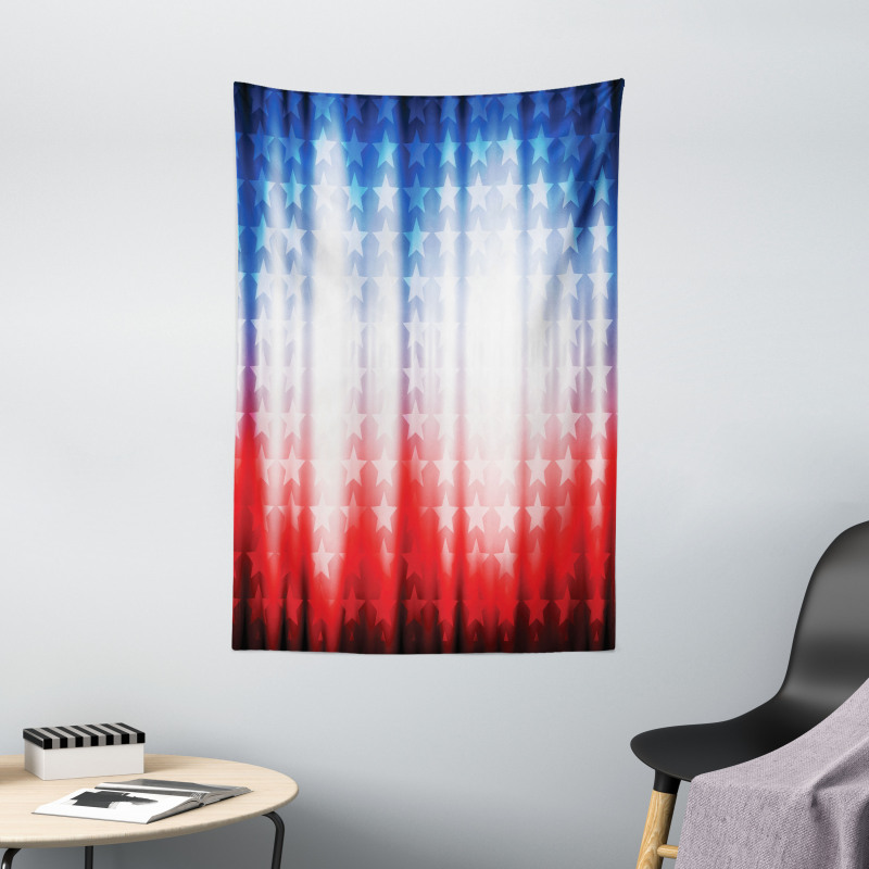 Abstract Digital Star Tapestry