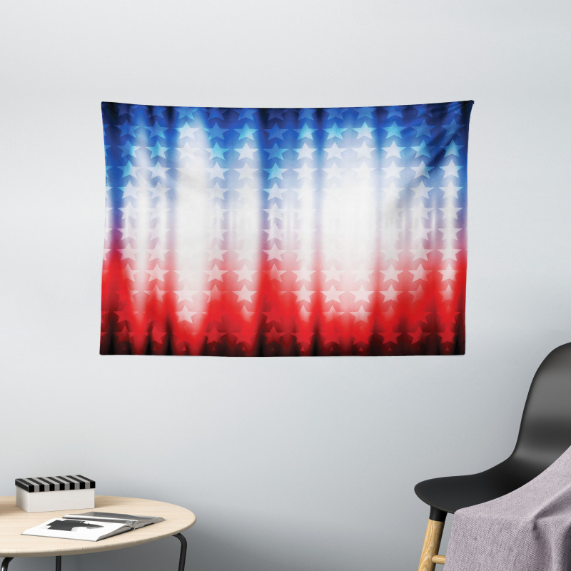 Abstract Digital Star Wide Tapestry