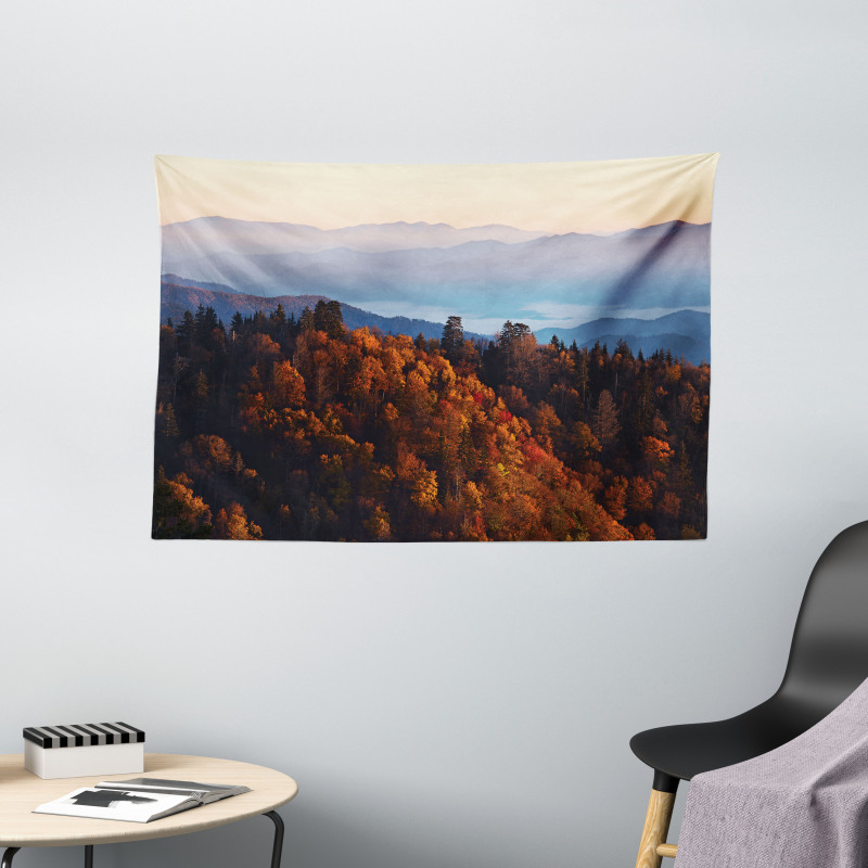 Sunrise Mountains Wide Tapestry