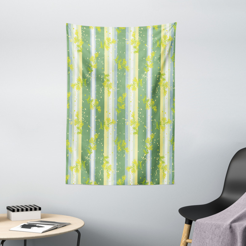 Spring Striped Flowers Tapestry