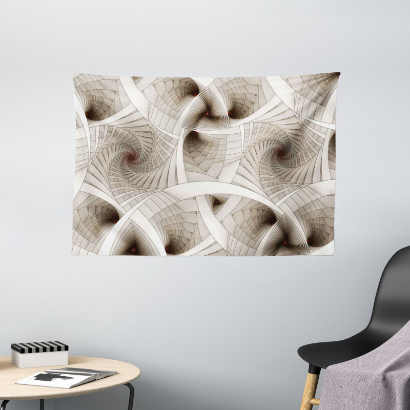Abstract Digital Style Wide Tapestry