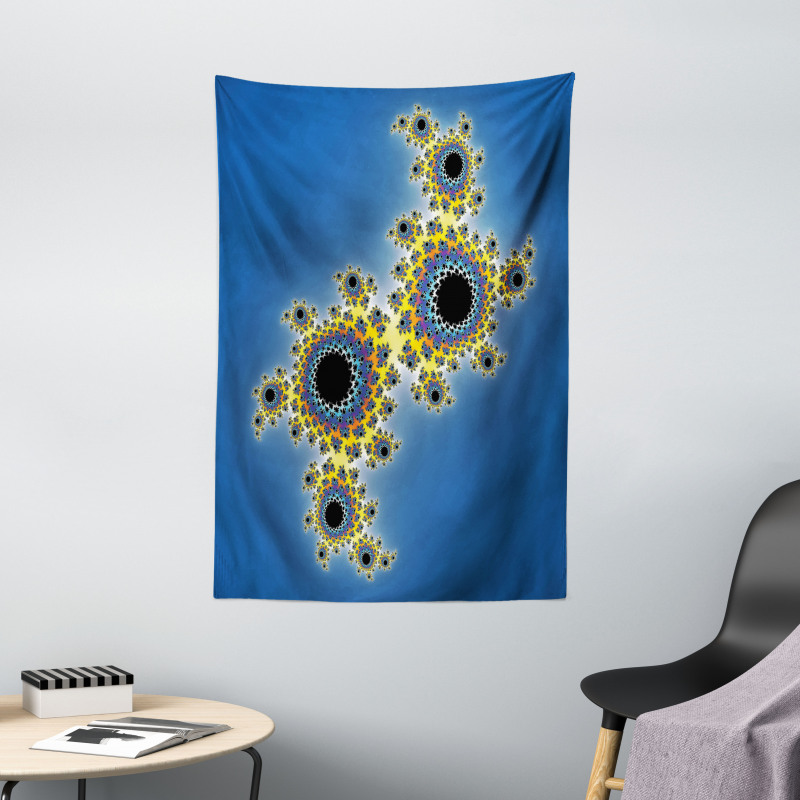 Floral Rotary Lines Tapestry