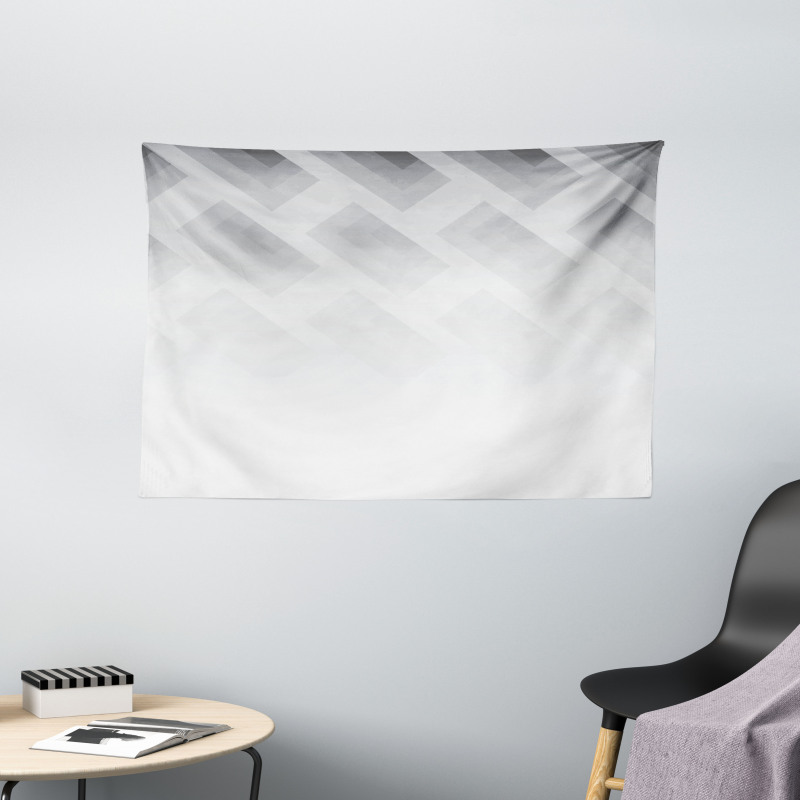 Blur Square Shapes Wide Tapestry