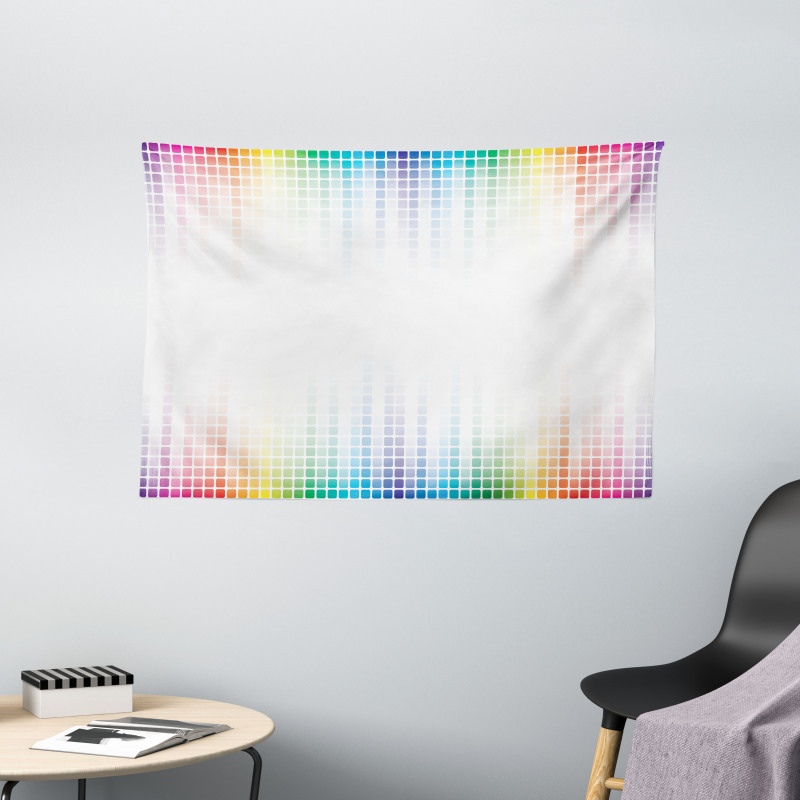 Little Square Mosaic Wide Tapestry
