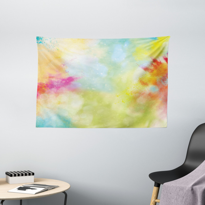 Cloudy Milky Way Boho Wide Tapestry
