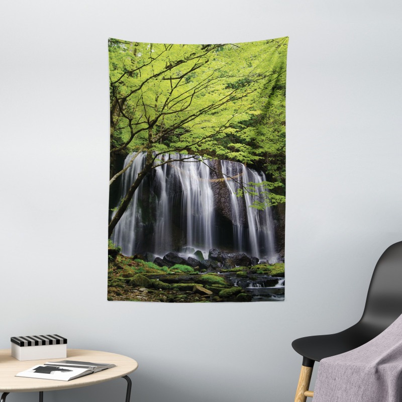 Rock Tree in Waterfall Tapestry