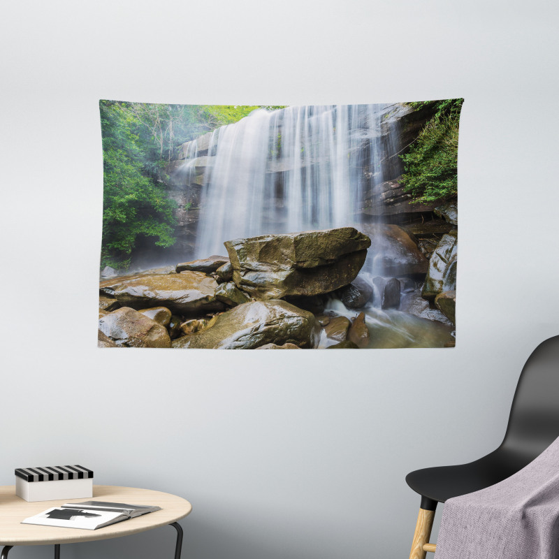 Tropical Waterfalls Wide Tapestry