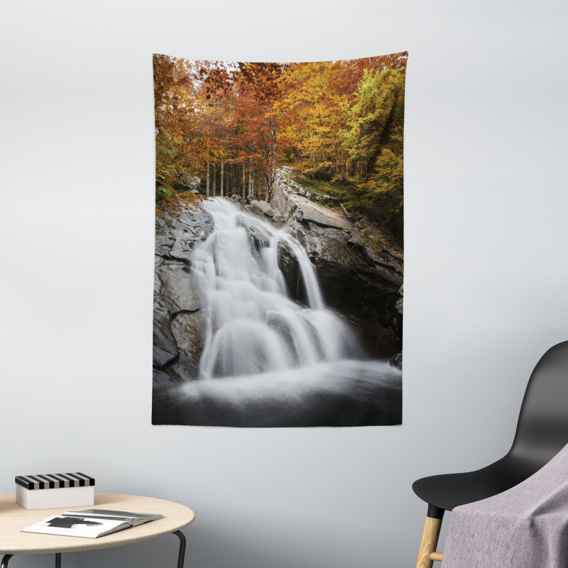 Fall Trees with Lake Tapestry